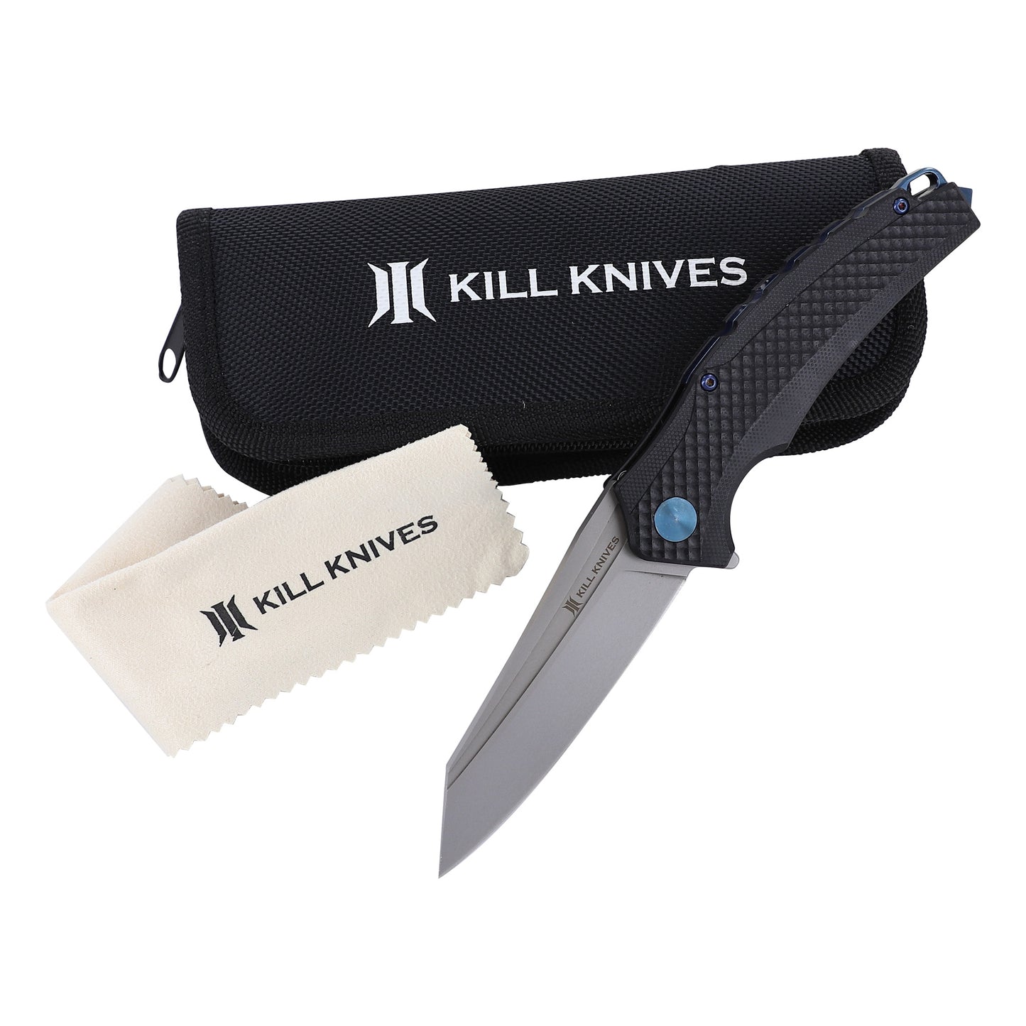 KILL KNIVES™ Tranquilize Ball Bearing Spring Assisted D2 Blade G10 Handle Pocket Knife