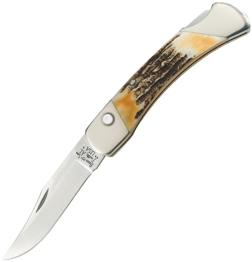 Bear & Son-Auto Lockback Stag Bone