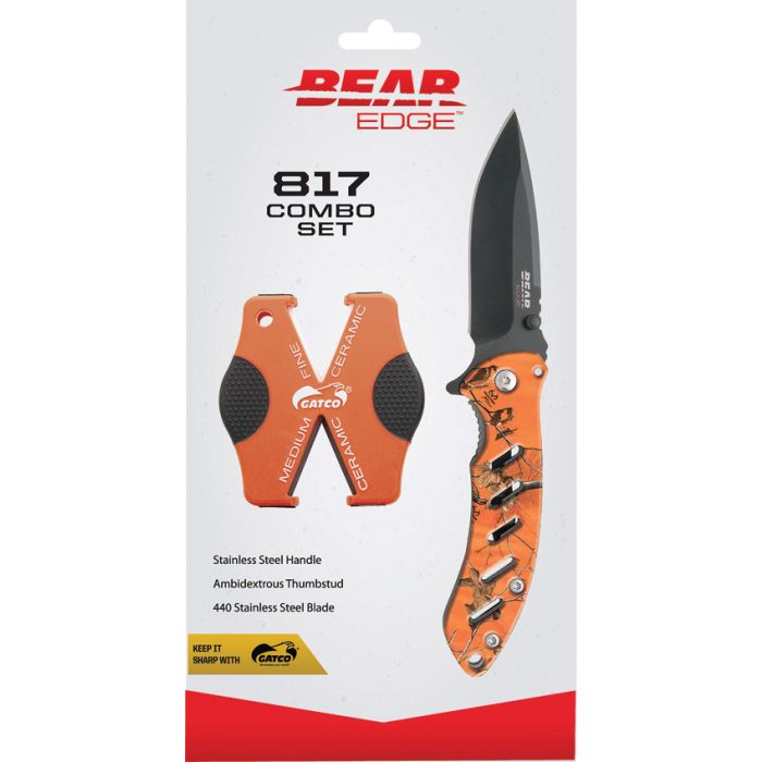 Bear Edge 817 Combo Set Orange Camo