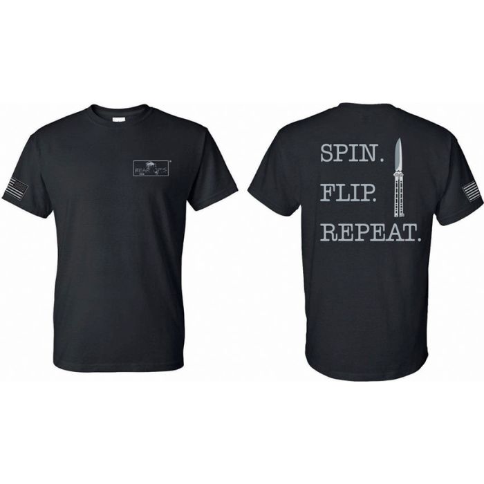 Bear & Son Spin Flip Repeat T-Shirt Small