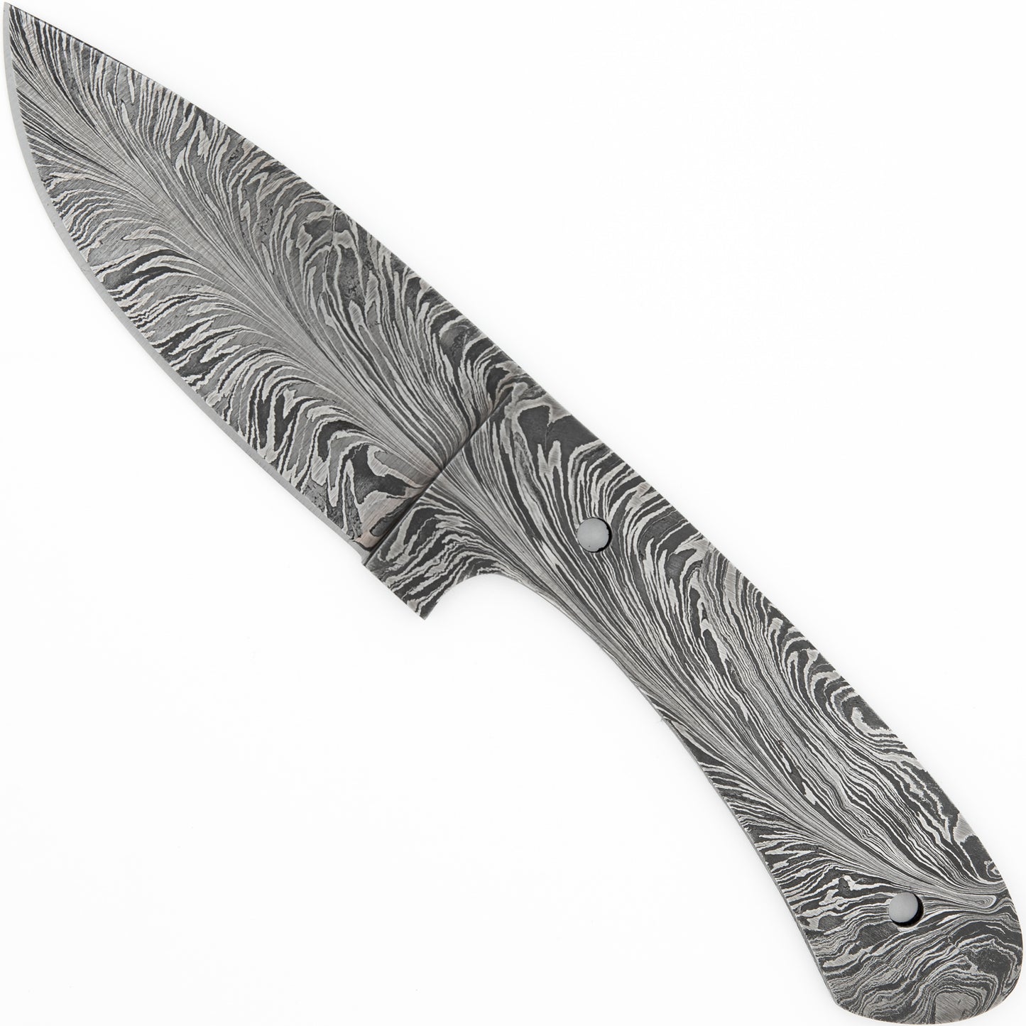 Forged Feather Build your Own DIY Unique Pattern Damascus Steel Hunting Skinner Knife Blade and Tang