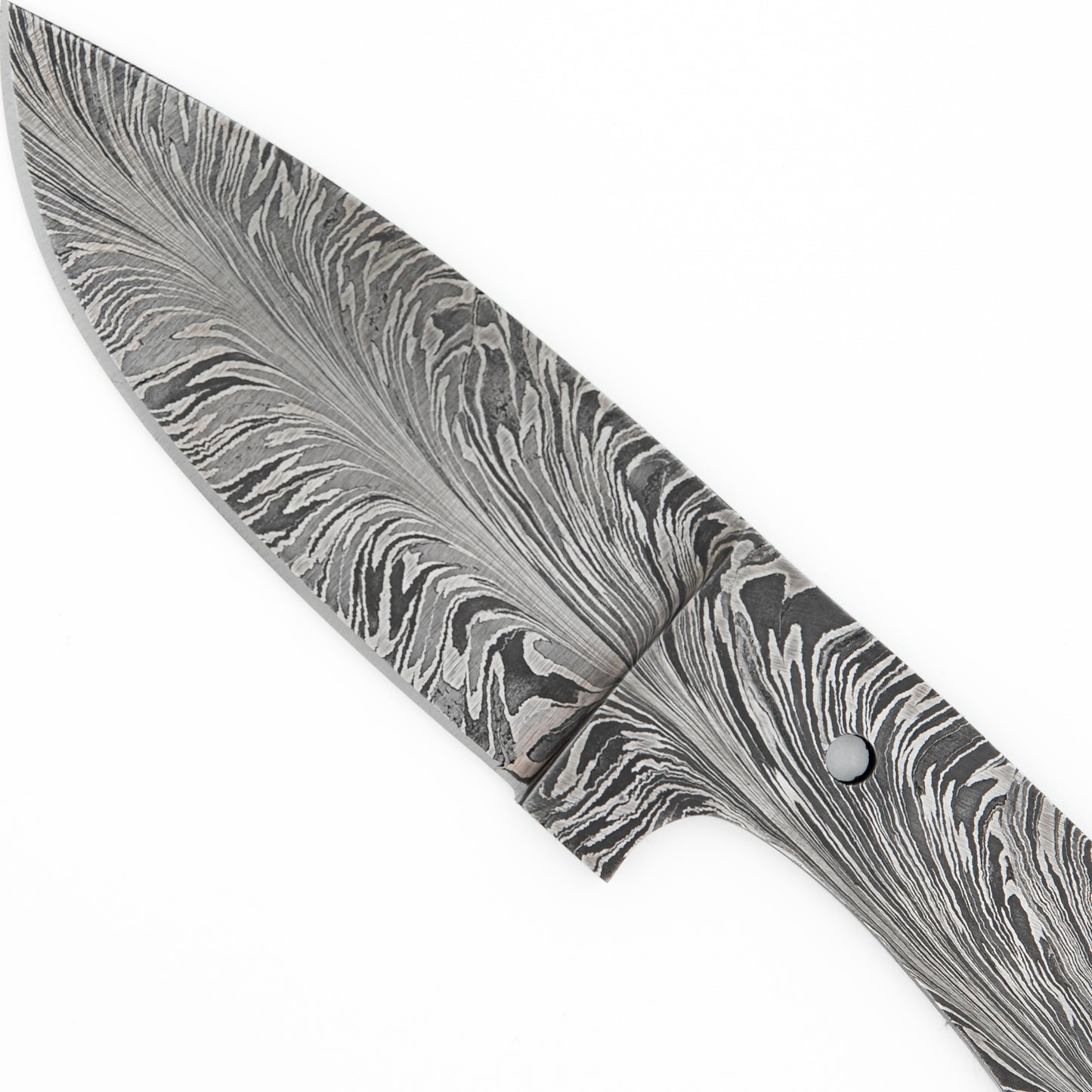 Forged Feather Build your Own DIY Unique Pattern Damascus Steel Hunting Skinner Knife Blade and Tang