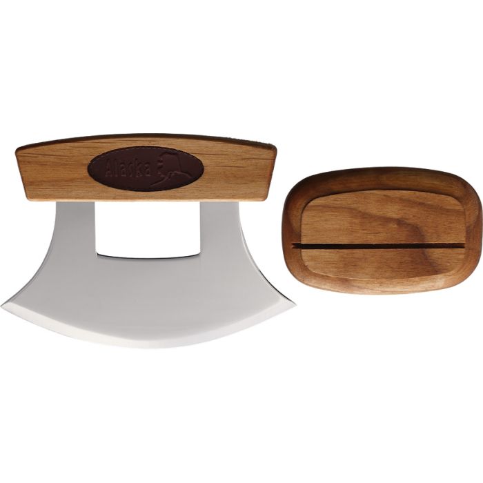 B Merry Ulu Birchwood Leather Inlay