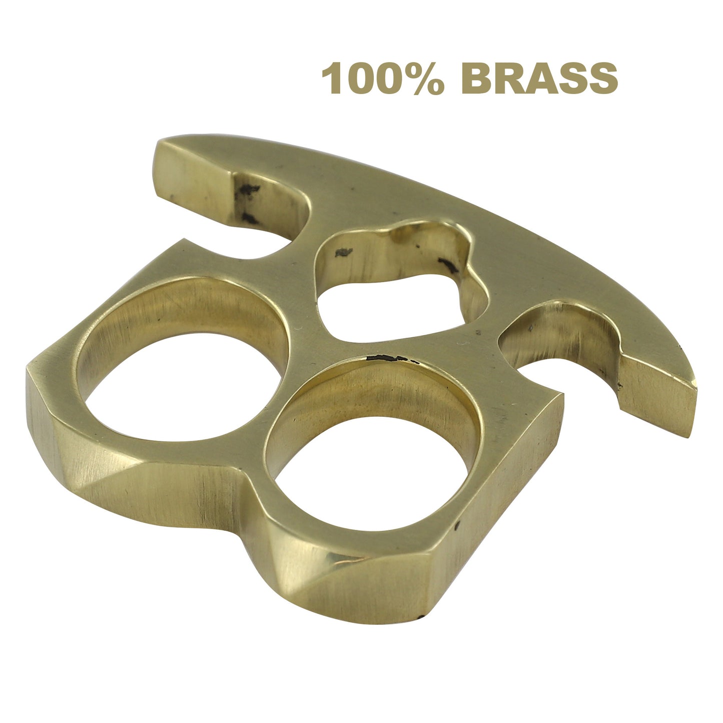 Armored Up Two Finger Double Knuckle Pure Brass Novelty Paper Weight Knuckleduster