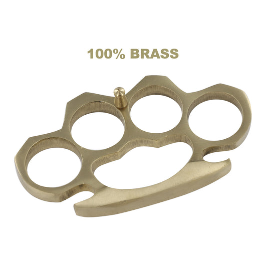 Knock Em’ Dead 100% Pure Brass Novelty Knuckle Buckle