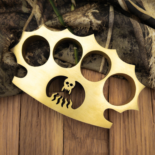 Walk on the Wired Side 100% Pure Brass Knuckle Paper Weight Accessory | Demon Design