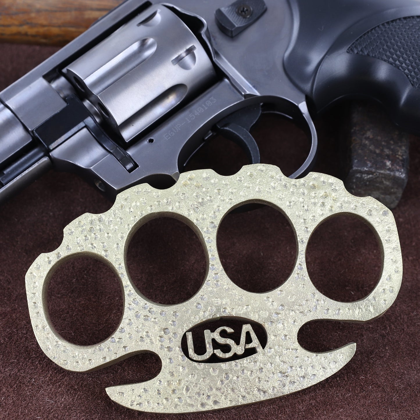 Bulletproof 100% Pure Brass Knuckle Paper Weight Accessory