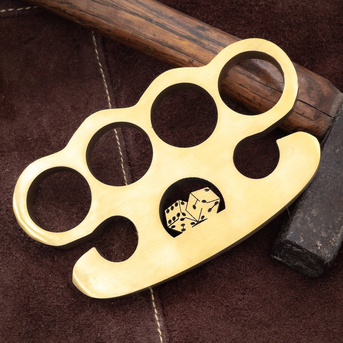 Lady Luck 100% Pure Brass Knuckle Paper Weight Accessory