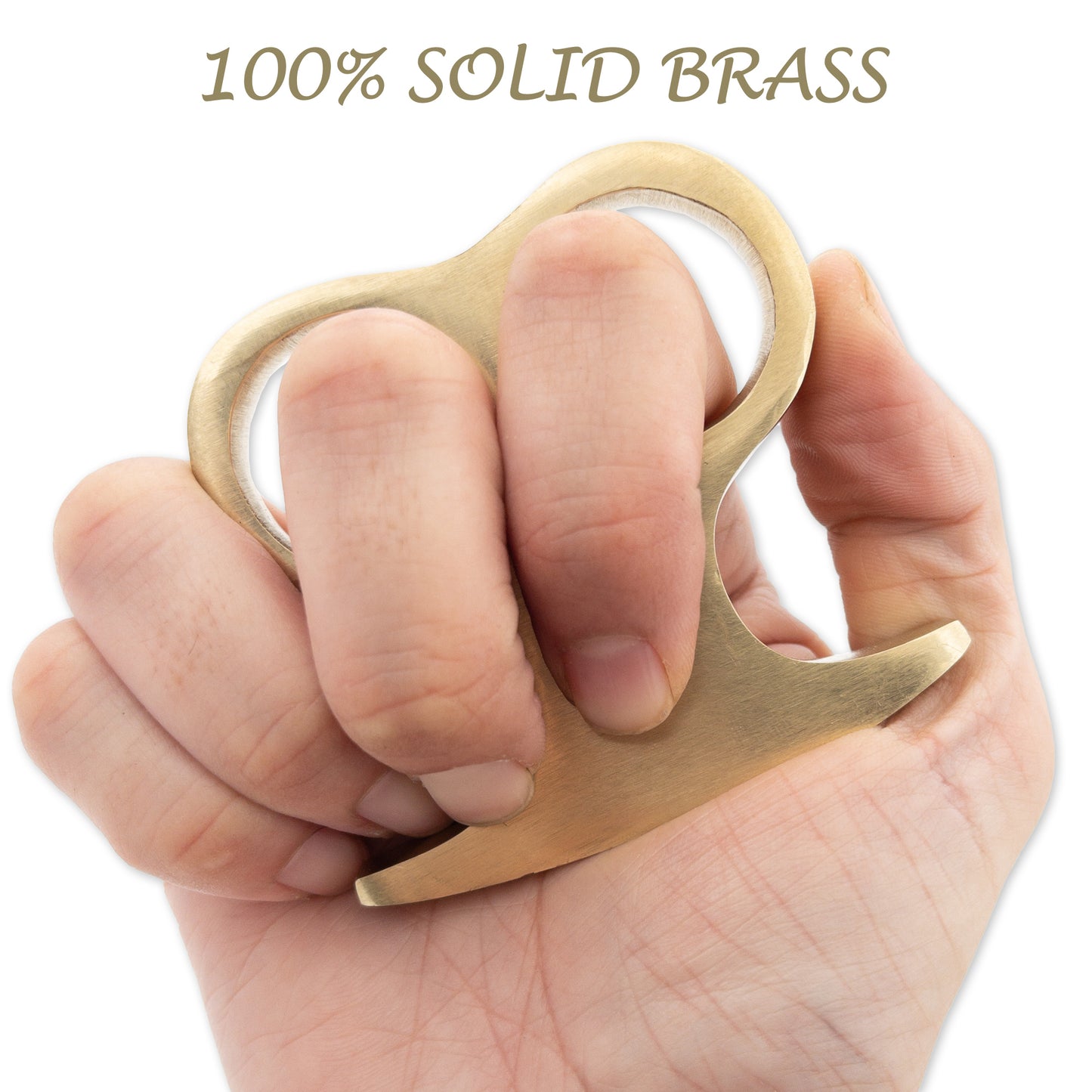 Catch This Light Solid Brass Two-Finger Knuckle Paper Weight