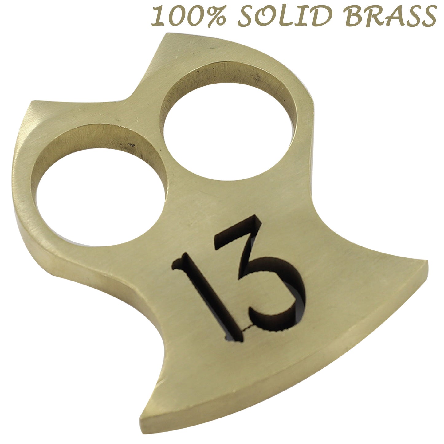 Un/Lucky Two Finger 100% Pure Brass Knuckle Paper Weight Accessory