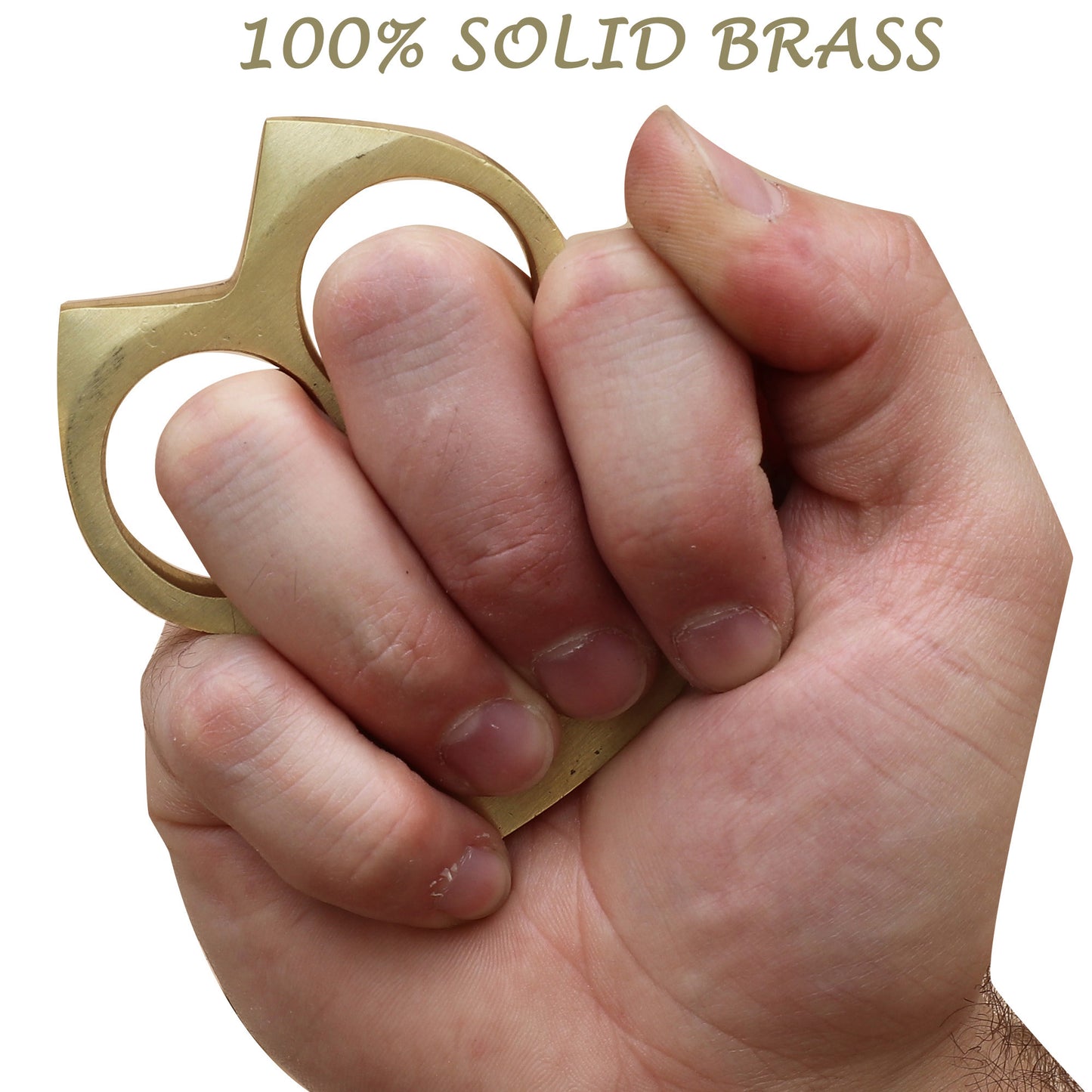 Righteous Light Two Finger 100% Pure Brass Knuckle Paper Weight Accessory