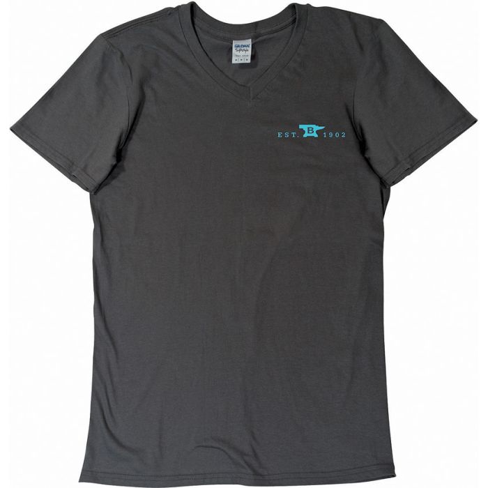 Buck Womens T-Shirt Gray-Teal XL