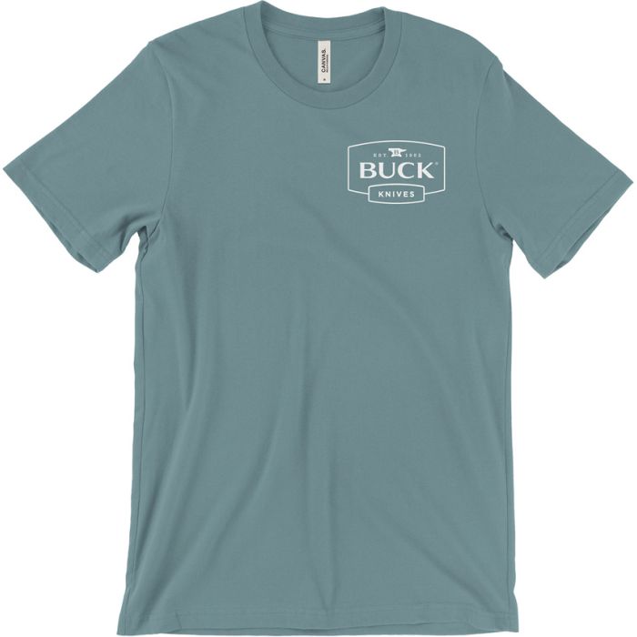 Buck Front Logo T-Shirt Slate L