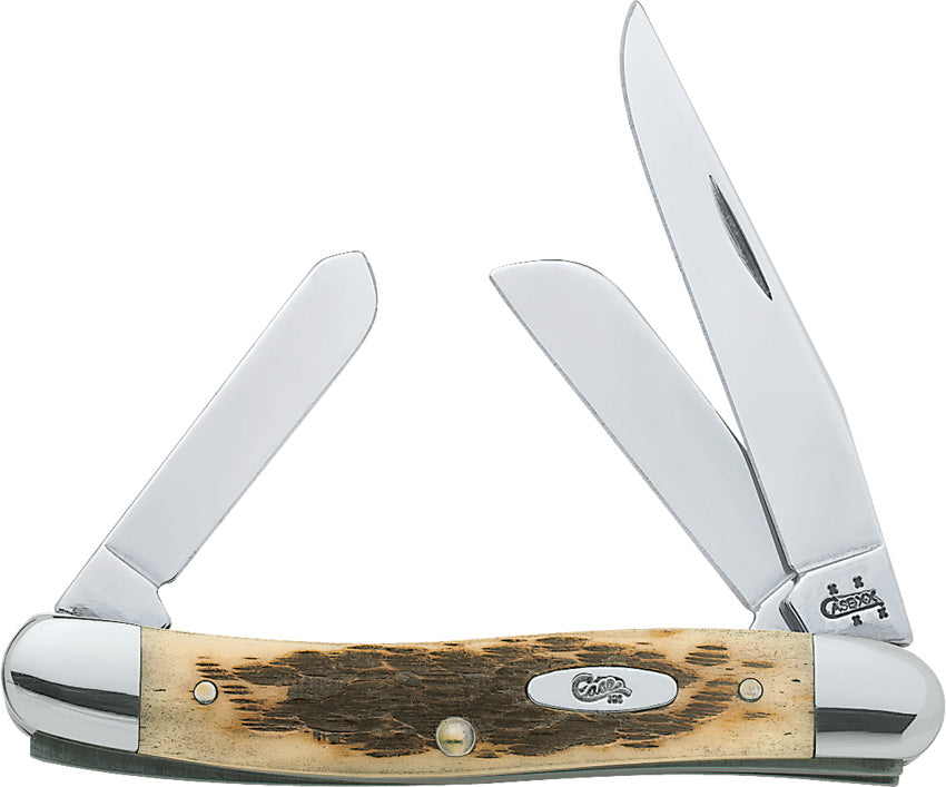 Case Cutlery-Medium Stockman Amber Bone