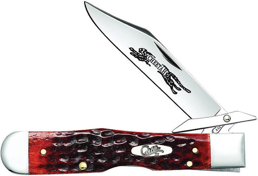 Case Cutlery-Cheetah Dark Red Bone