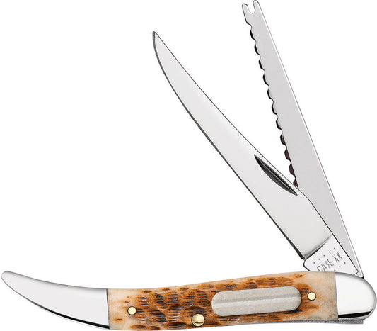 Case Cutlery-Fishing Knife Amber Bone