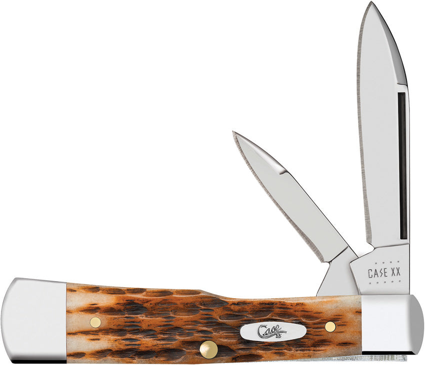 Case Cutlery-Gunstock Amber Bone