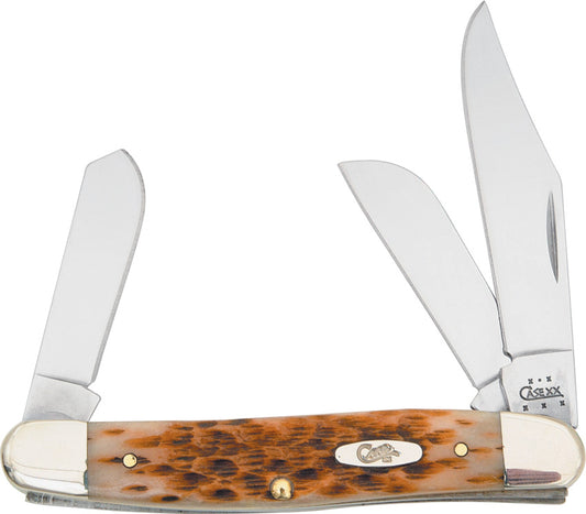 Case Cutlery-Large Stockman Amber Bone