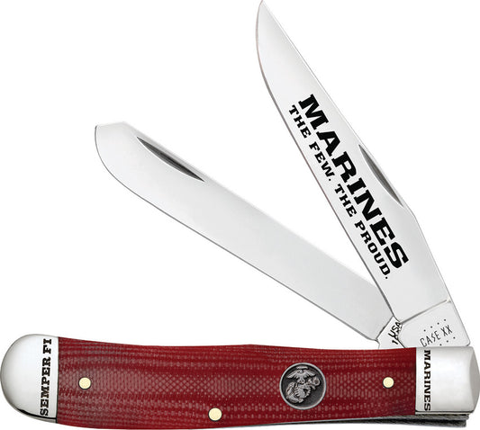 Case Cutlery-USMC Trapper Red G10