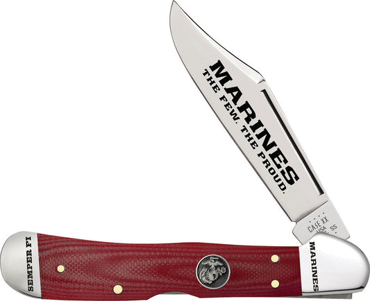 Case Cutlery-USMC Copperlock Red G10