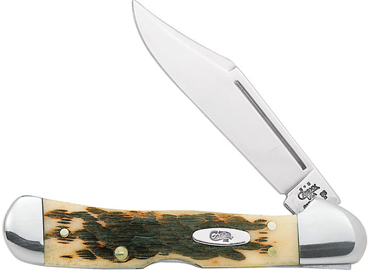 Case Cutlery-Mini Copperlock Amber Bone