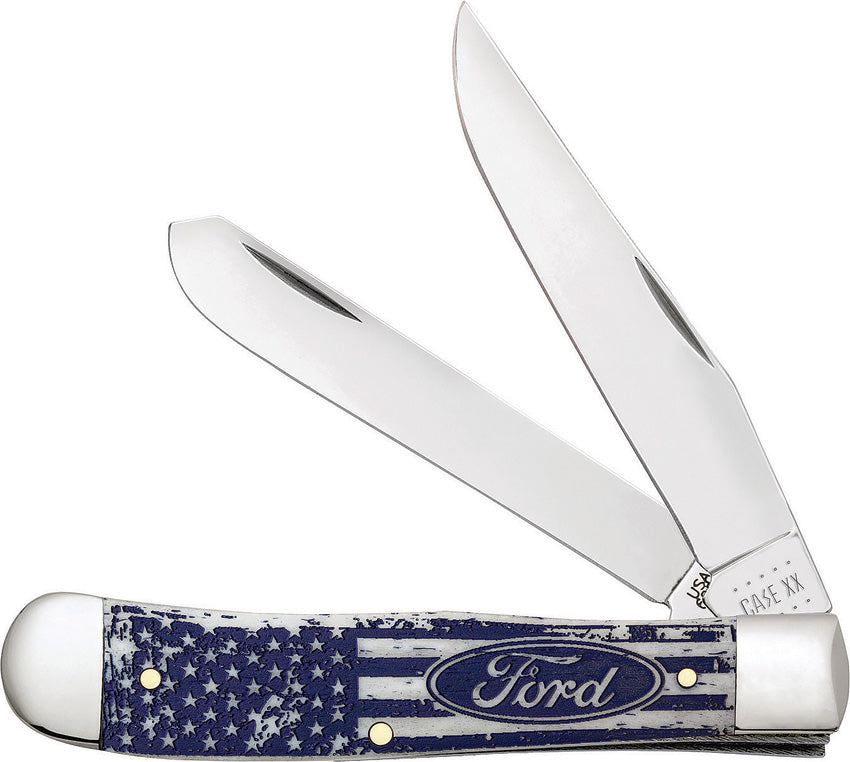 Case Cutlery-Ford Trapper Natural Bone