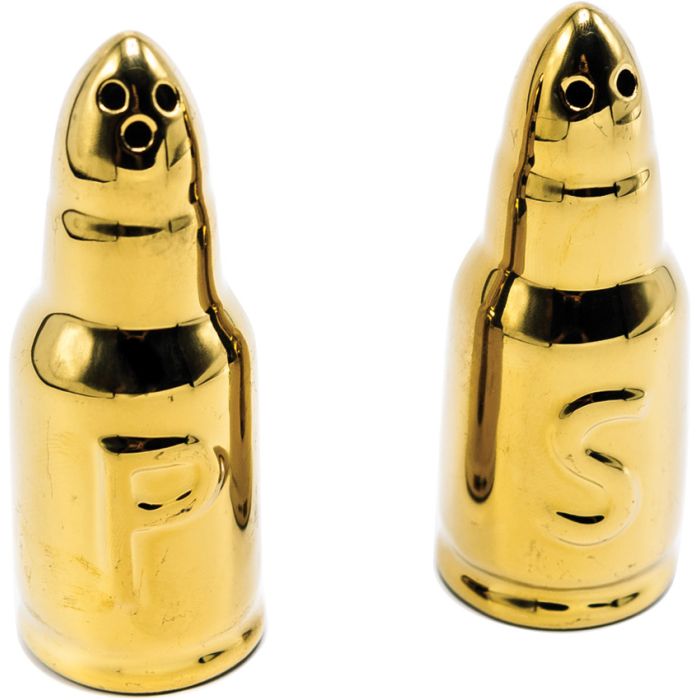 Caliber Gourmet Salt Pepper Shakers Bullet