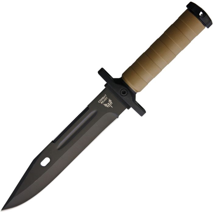 Combat Ready-Fixed Blade Desert Tan Handle