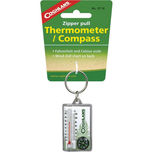 Coghlan's Zipper Pull Thermomter/Compass