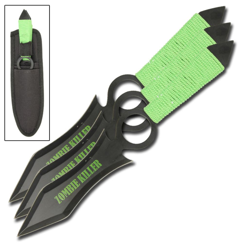 Crippler Zbie Killer 3 Piece Throwing Knives