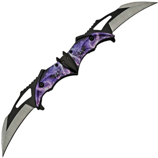 China Made Bat Double Linerlock Purple