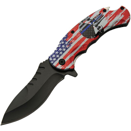 China Made U.S. Flag Linerlock A/O