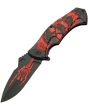 China Made Skull Linerlock Red