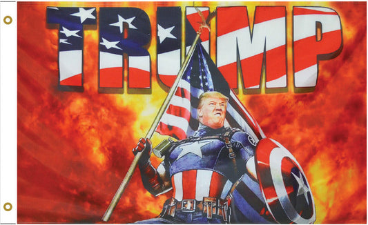 Trump Captain America Flag