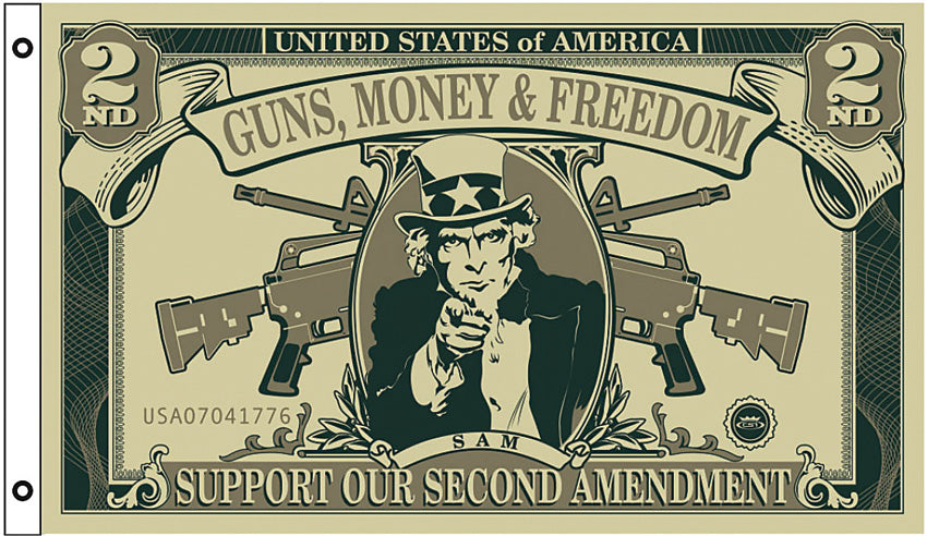 Guns Freedom Dollar Flag