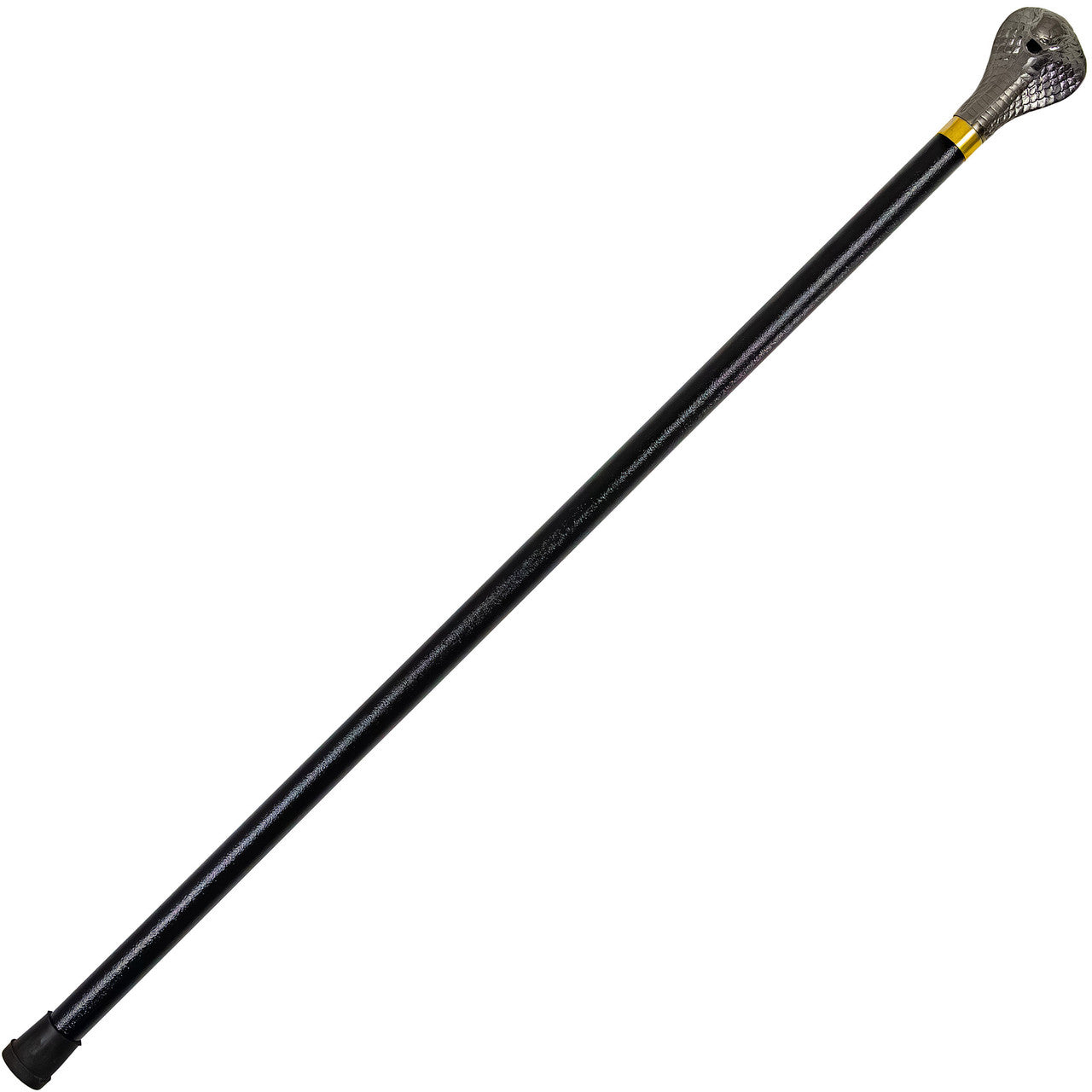 Poison Lightning Cobra Snake Pewter Finish Costume Walking Sword Cane w/ Rubber Stopper