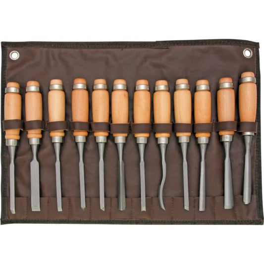 SteeleX 12 Piece Carving Chisel Set