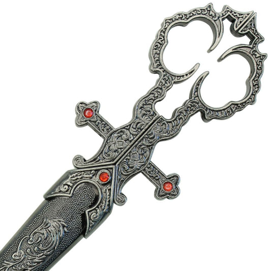 Renaissance Medieval Scissors Silver Dagger