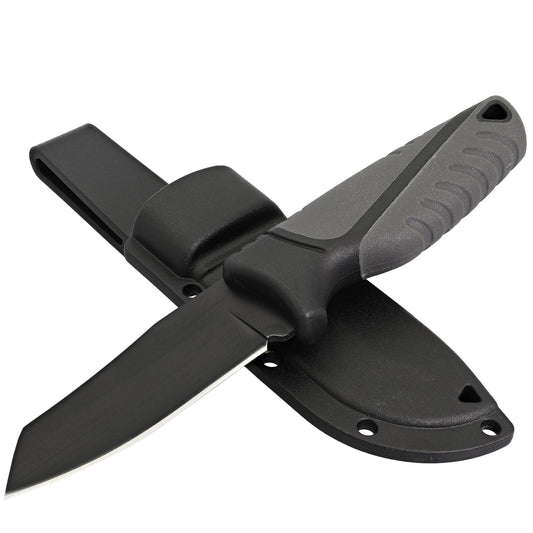 Unfortunate Quarry Clip Point Anti-Slip Weather Resistant Everyday Hunting Knife w/ Hard Scabbard & Lanyard Hole