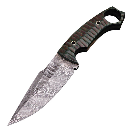 He Who Dwells in the Swamp Damascus Steel Tactical Fixed Blade Hunting Knife