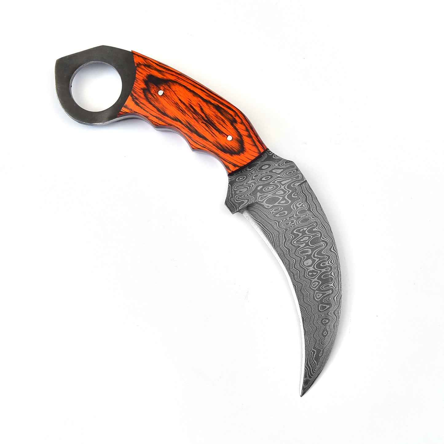 Wild Fixation Fixed Blade Damascus Karambit Knife | Hunt For Life