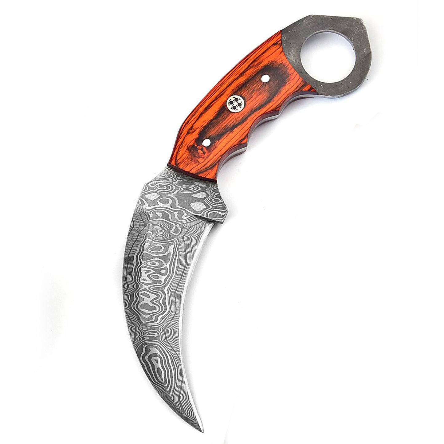 Wild Fixation Fixed Blade Damascus Karambit Knife | Hunt For Life