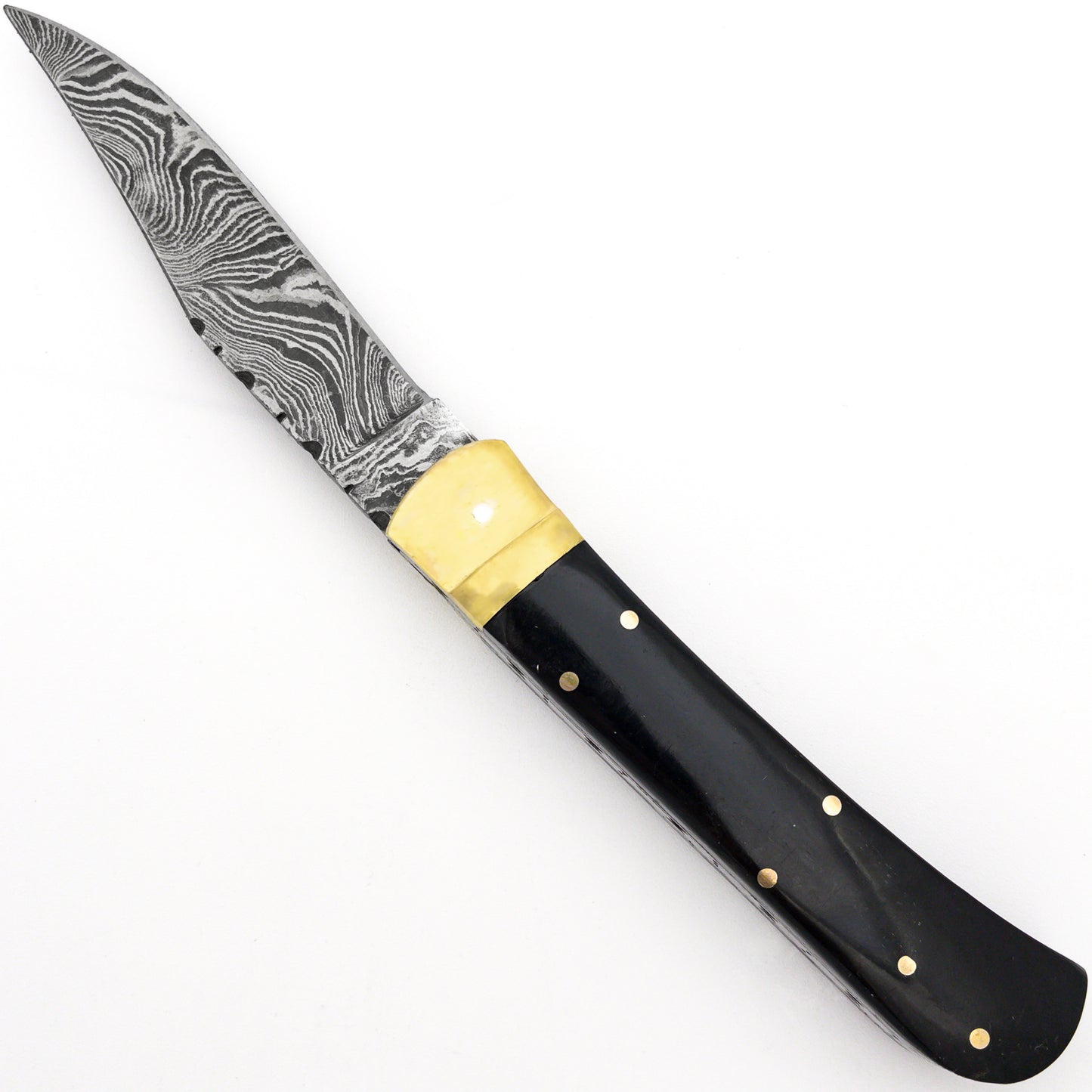 Desire Clip Point Automatic Damascus Lever Lock Knife