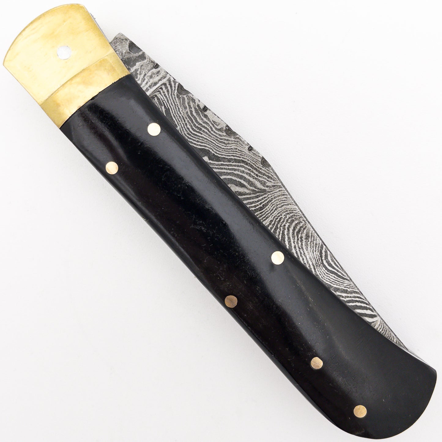 Desire Clip Point Automatic Damascus Lever Lock Knife