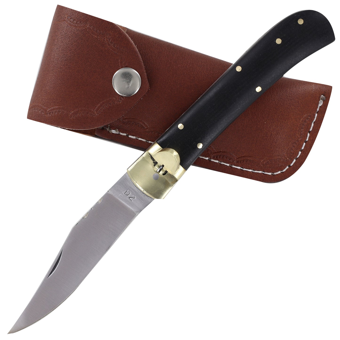 Obsidian Resonating Clip Point Automatic Lever Lock Knife