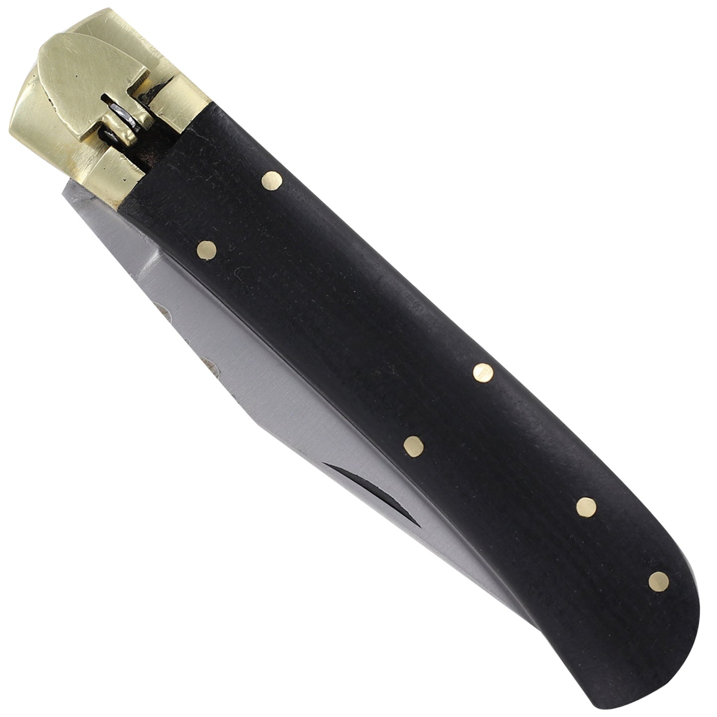 Obsidian Resonating Clip Point Automatic Lever Lock Knife