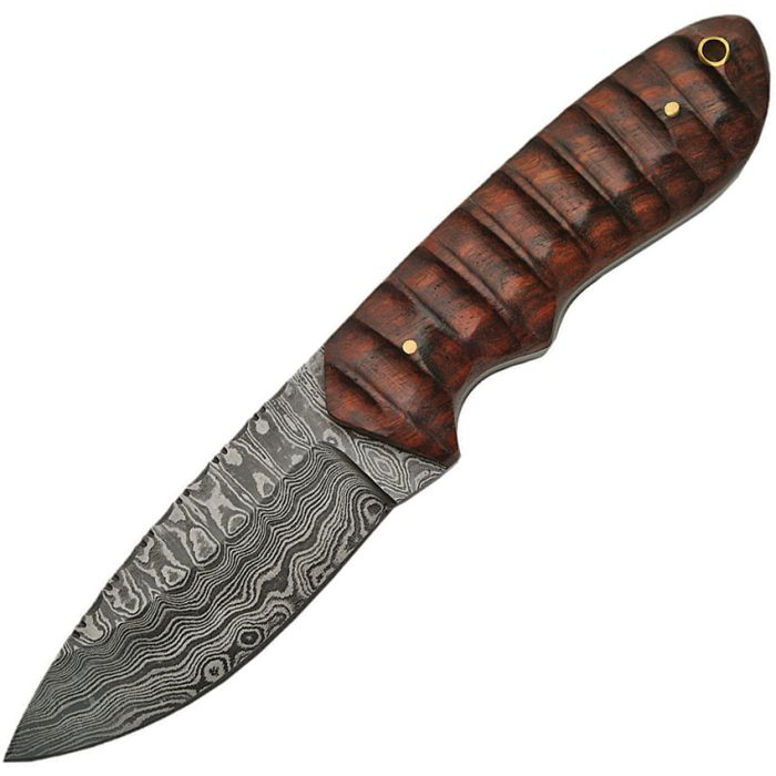 Damascus Hunter Grooved Rosewood