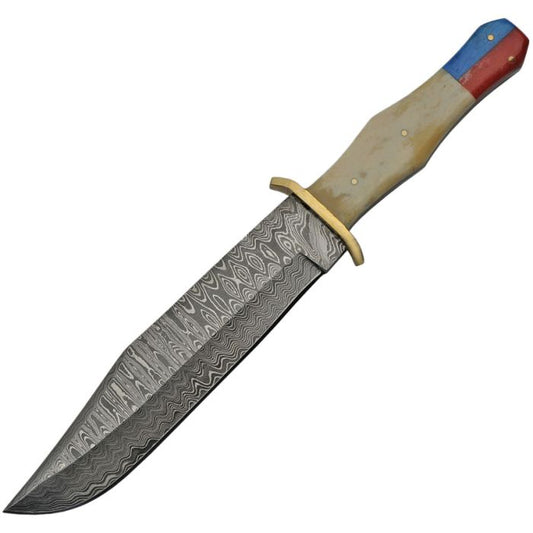 Damascus-American Flag Bowie