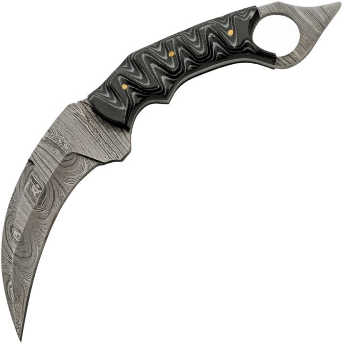 Damascus Karambit Micarta