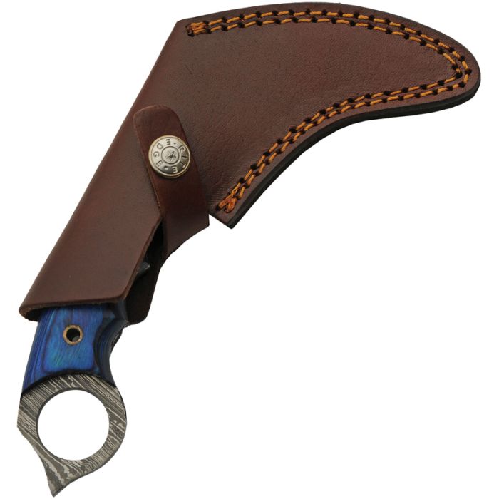 Damascus Talon Karambit Blue